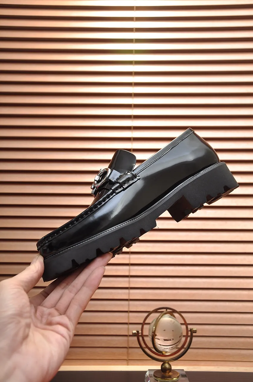 Men's men's shoes 💰540💶[Ferragamo/Ferragamo] (high-end Niuli) New 🍀 Ferragamo* - top version Ferragamo's classic formal leather shoes! Made of imported original cowhide, the inner top layer is comfortable cowhide lining! Original wear-resistant rubber outsole! High quality products! Code number 38-45 (45 customized)
